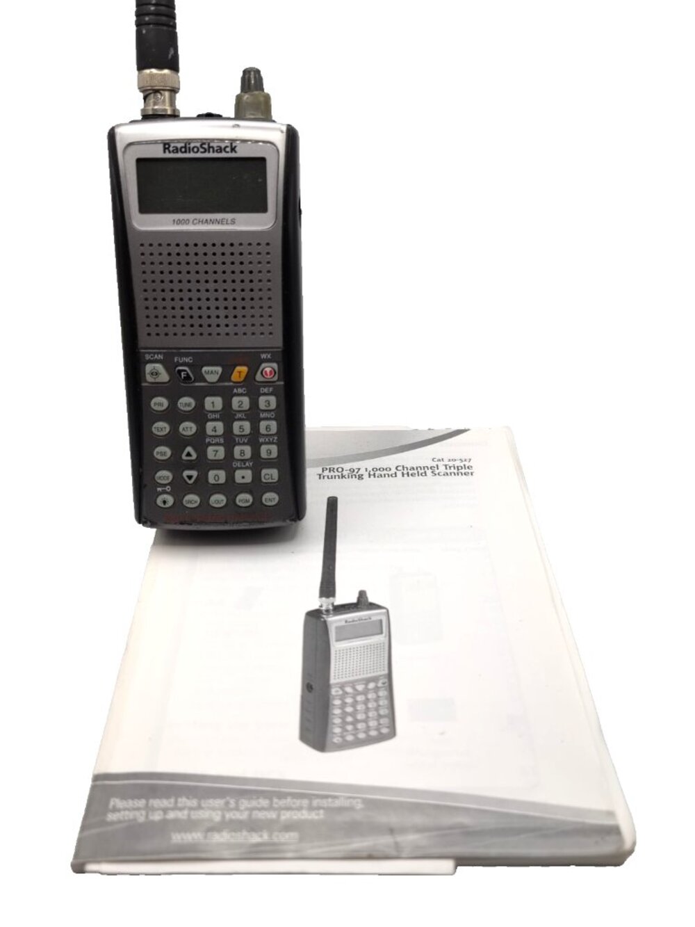 RadioShack Pro-97 Handheld Scanner Receiver 1000 Channels WORKS Includes Manual